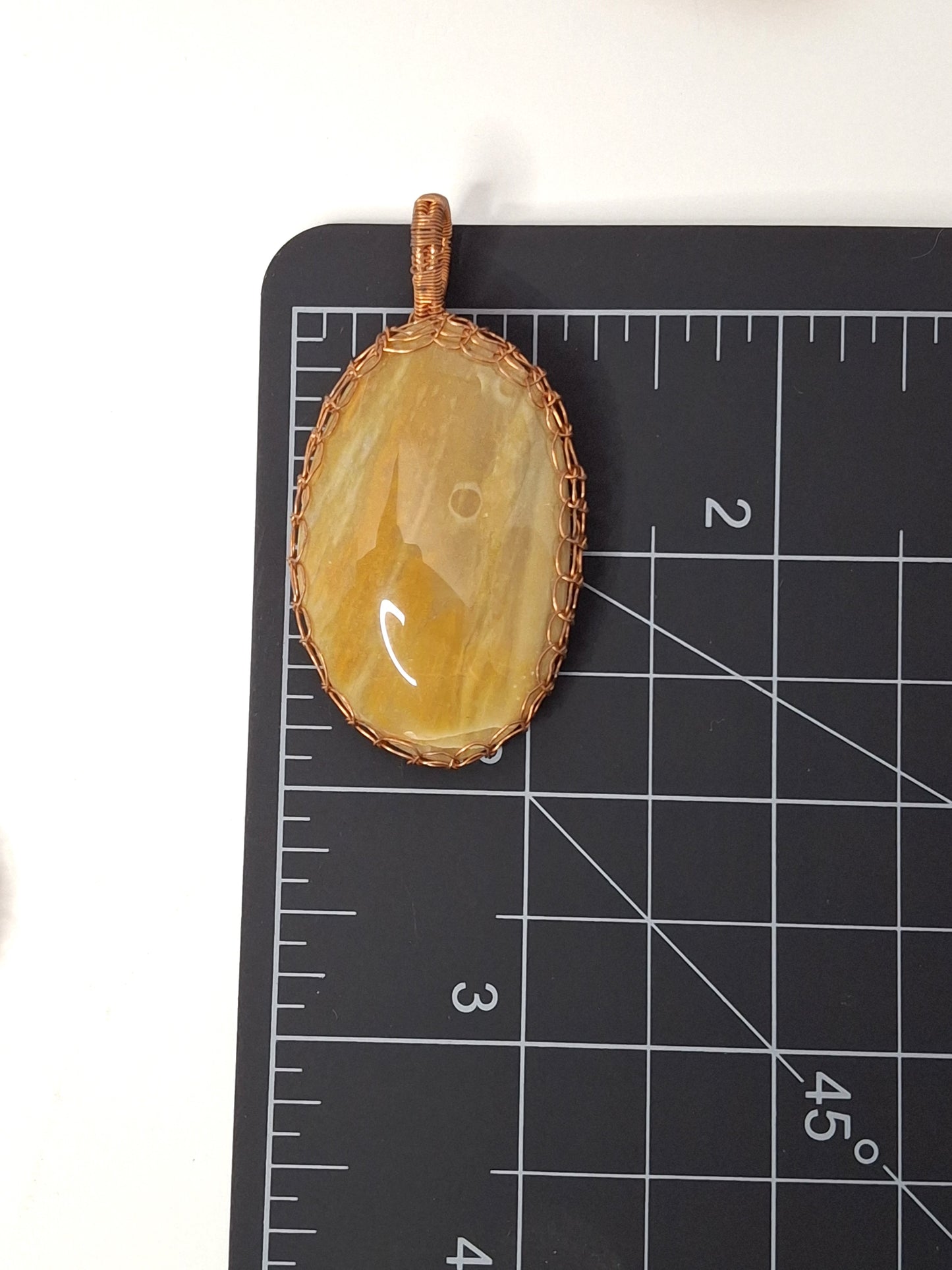 Handcrafted Wire-Wrapped & Polished Agate Pendants: Ancient Witness Stone